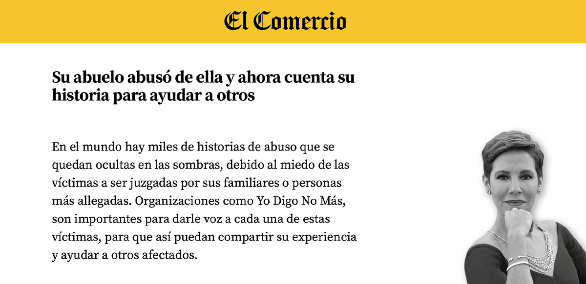 Compartió su historia para romper las cadenas del abuso sexual