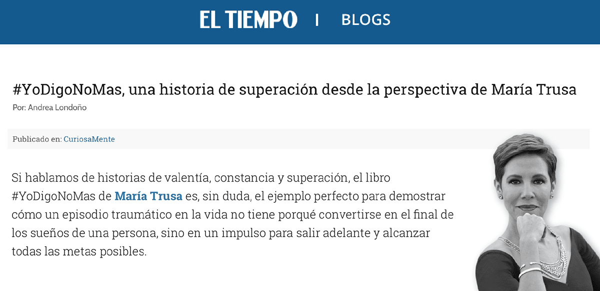 María Trusa convirtió el dolor en el impulso para alcanzar el éxito